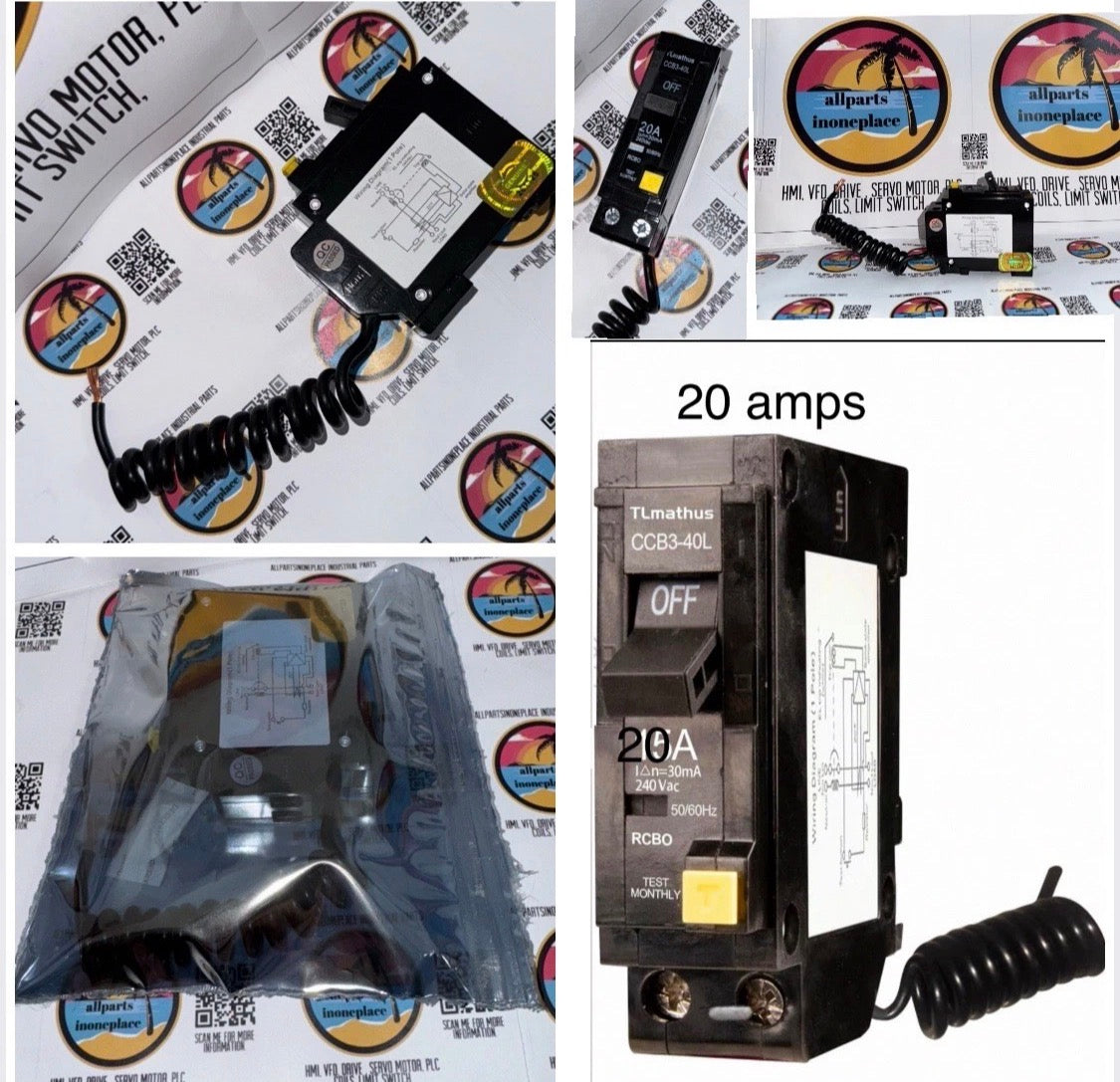 TLmathus 20 Amp CIRCUIT BREAKER 1 Pole 120 Volts CCB3-40L Arc Fault Breaker