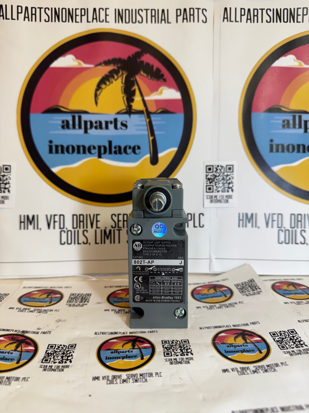 ALLEN BRADLEY 802T-AP J LIMIT SWITCH SER J 802TAPJ OILTIGHT 4 Circuits 802T