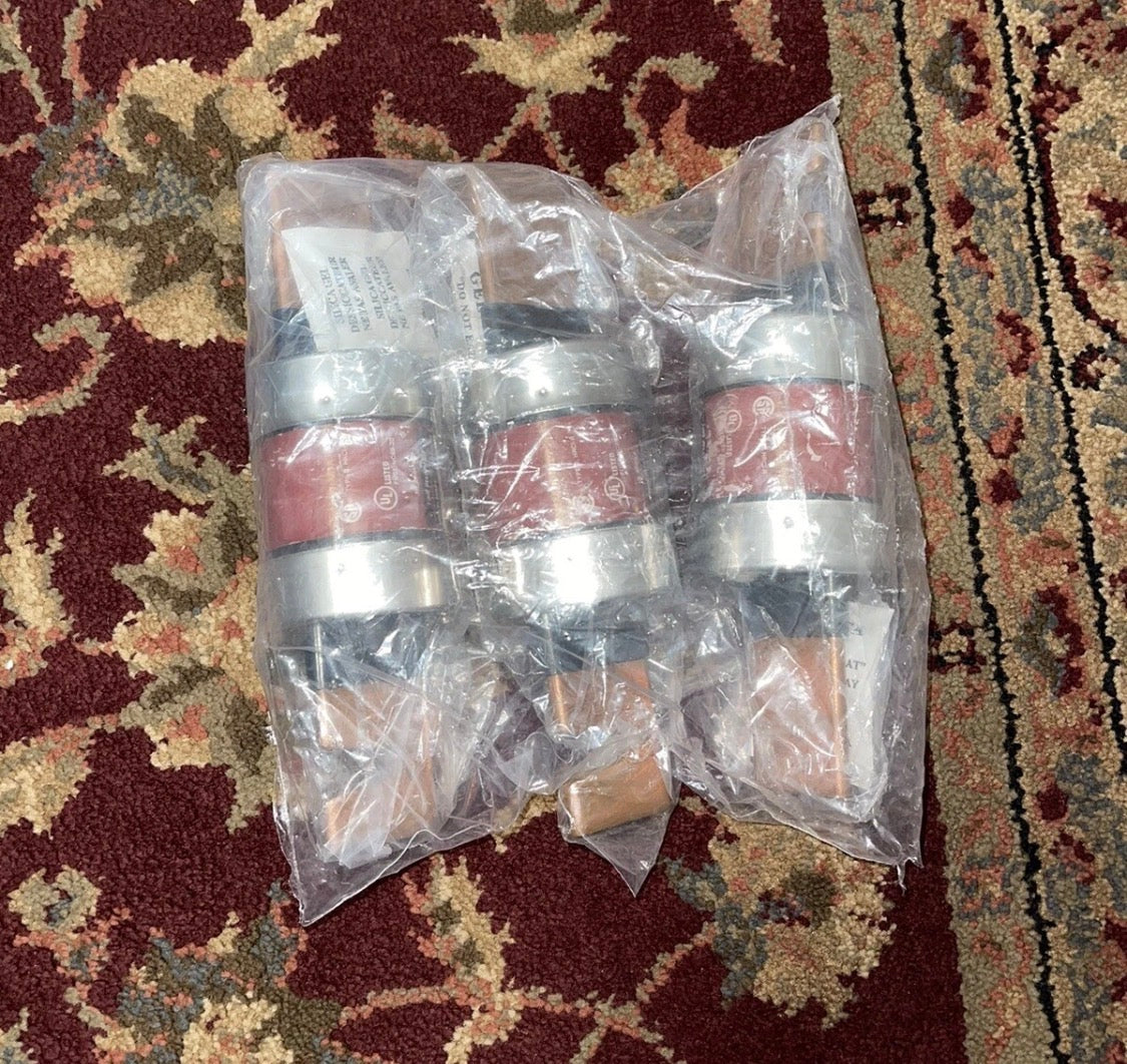 BUSSMANN ECNR250  UL CLASS RK-5 TIME DELAY Pack of 3 Pcs Never Used Old Stock