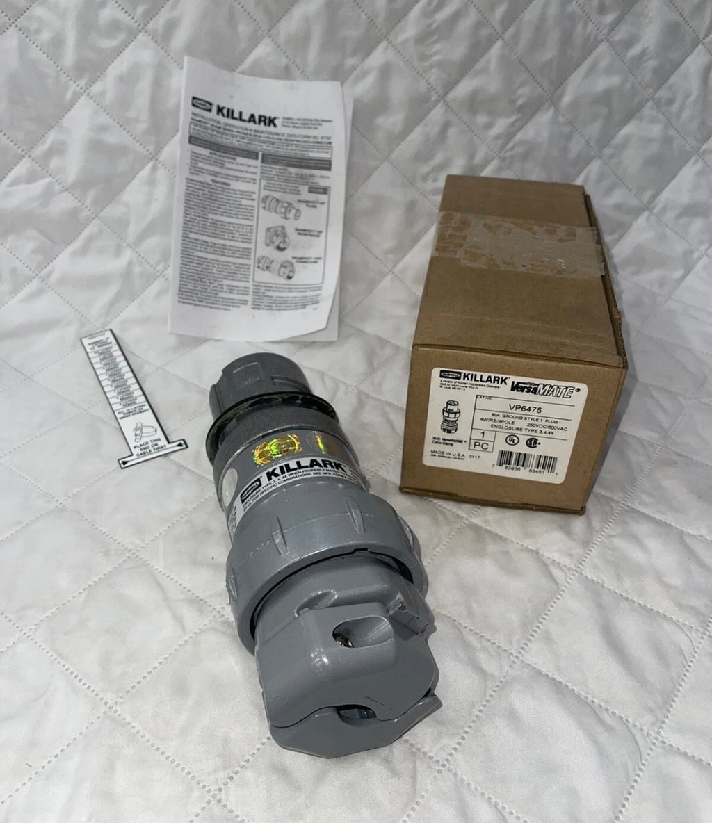 HUBBELL KILLAK VP6475 VP6475 NEW IN BOX SEALED VERSAMATE 600VAC 250DC 4WIRE 60 A