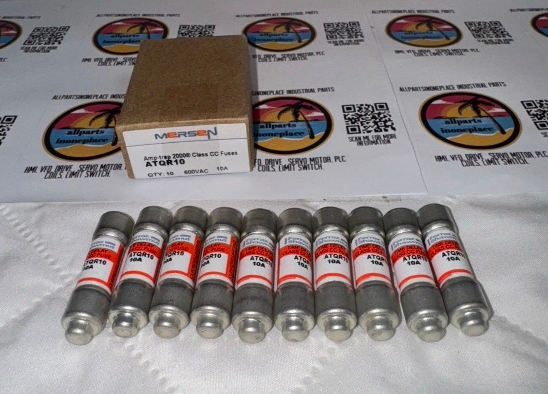 10PCS FERRAZ ATQR10 10A 600V Time-Delay Fuse ATQR-10 USA Fast Delivery