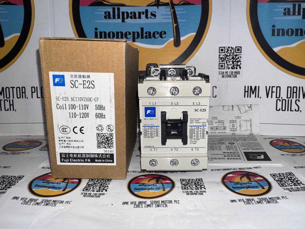 Fuji Electric SC-E2S Magnetic Contactor SC-E2S AC110VZADC-CF COIL 100/120 Volts