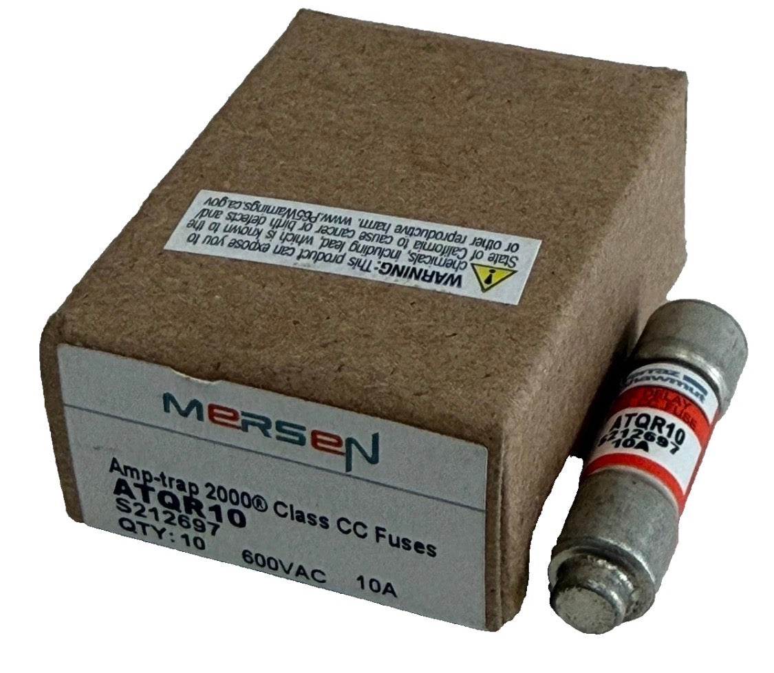 10PCS FERRAZ ATQR10 10A 600V Time-Delay Fuse ATQR-10 USA Fast Delivery