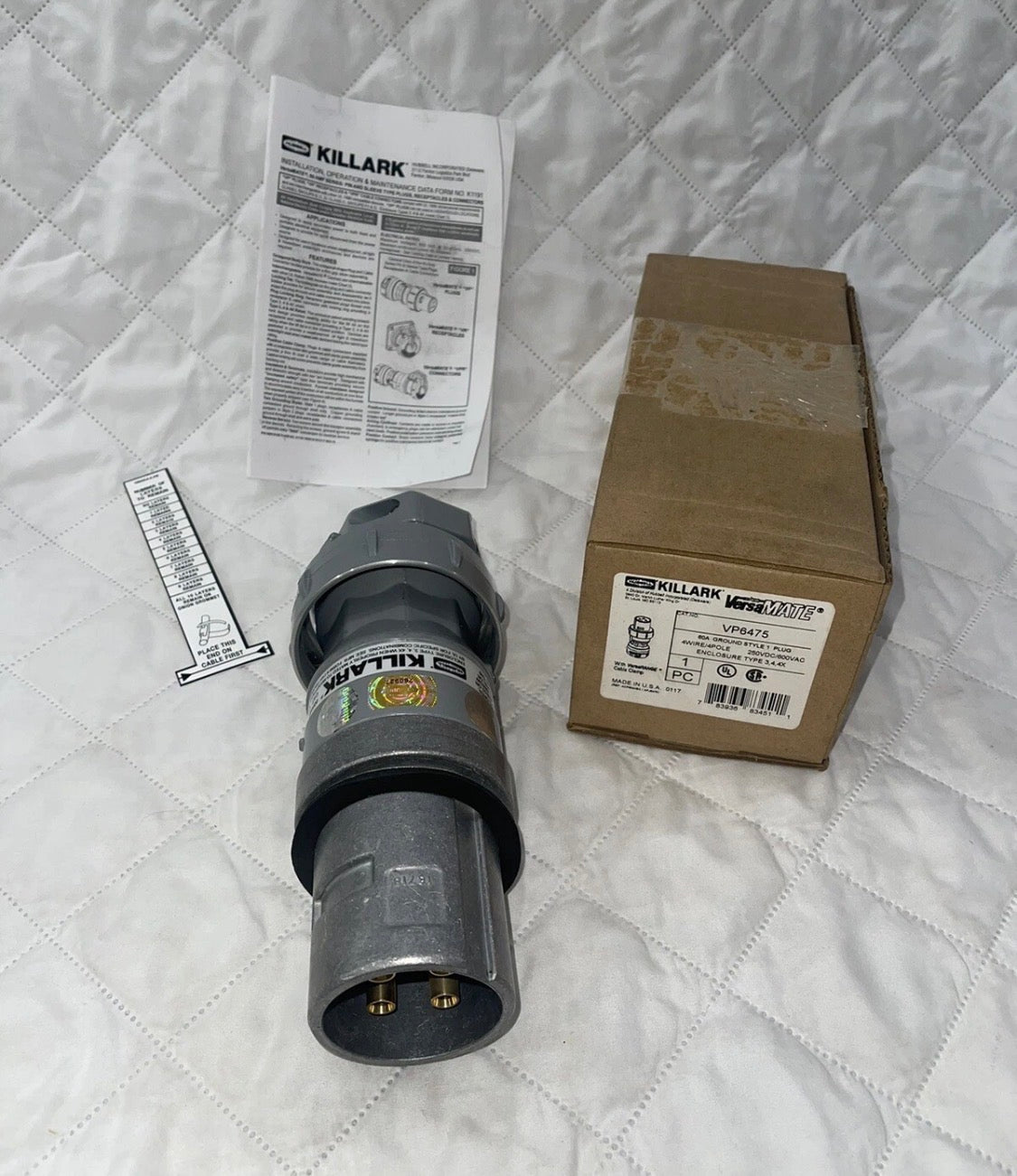 HUBBELL KILLAK VP6475 VP6475 NEW IN BOX SEALED VERSAMATE 600VAC 250DC 4WIRE 60 A