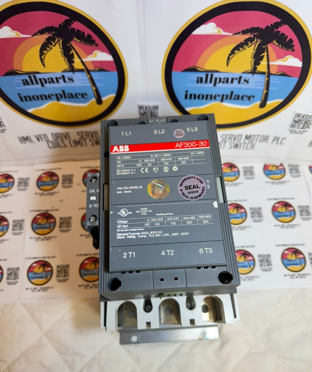 AF300-30-11 ABB 220/690 Volt AC/DC Contractor AF300-30 48/130 VOLT DC 500 AMP