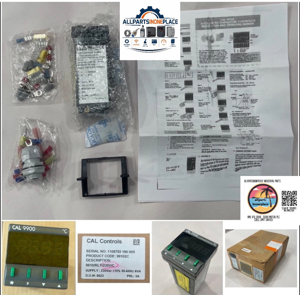 NEW CAL CONTROLS 99102C TEMPERATURE CONTROLLER CAL 9900  230 vac 1108755 190 005