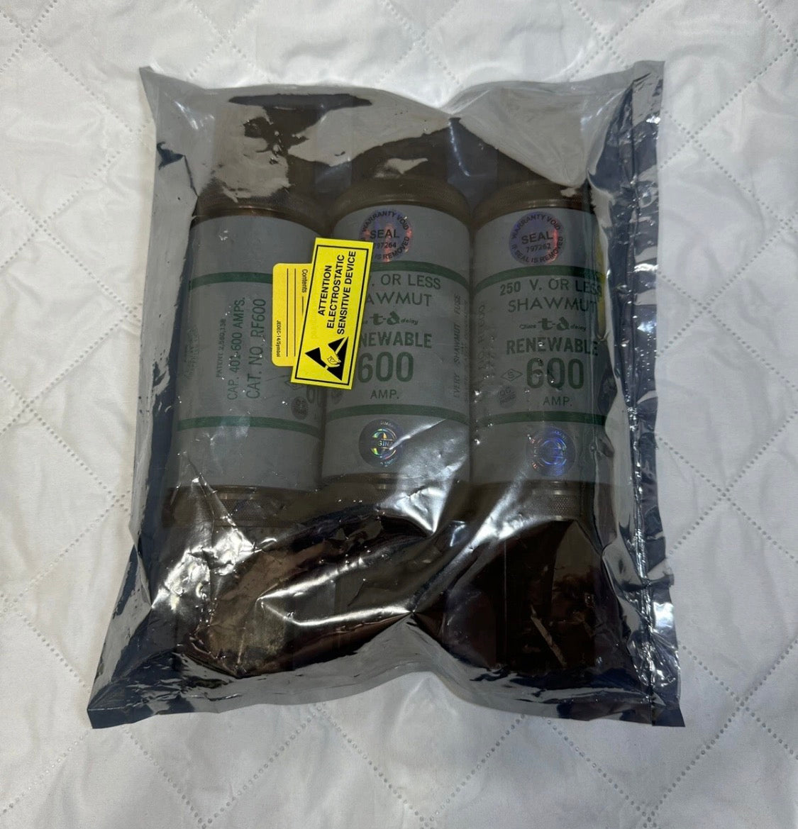 Ferraz Shawmut RF600 600 Amps 90-250 Volts Renewable Fuse CAP. 401-600