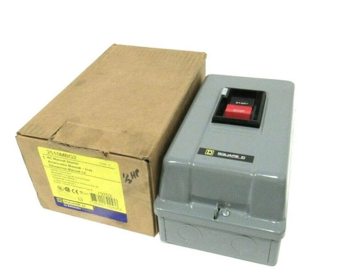 NIB - Square D - 2510MBG1 - Manual Starter, Integral Horsepower, Nema Mo