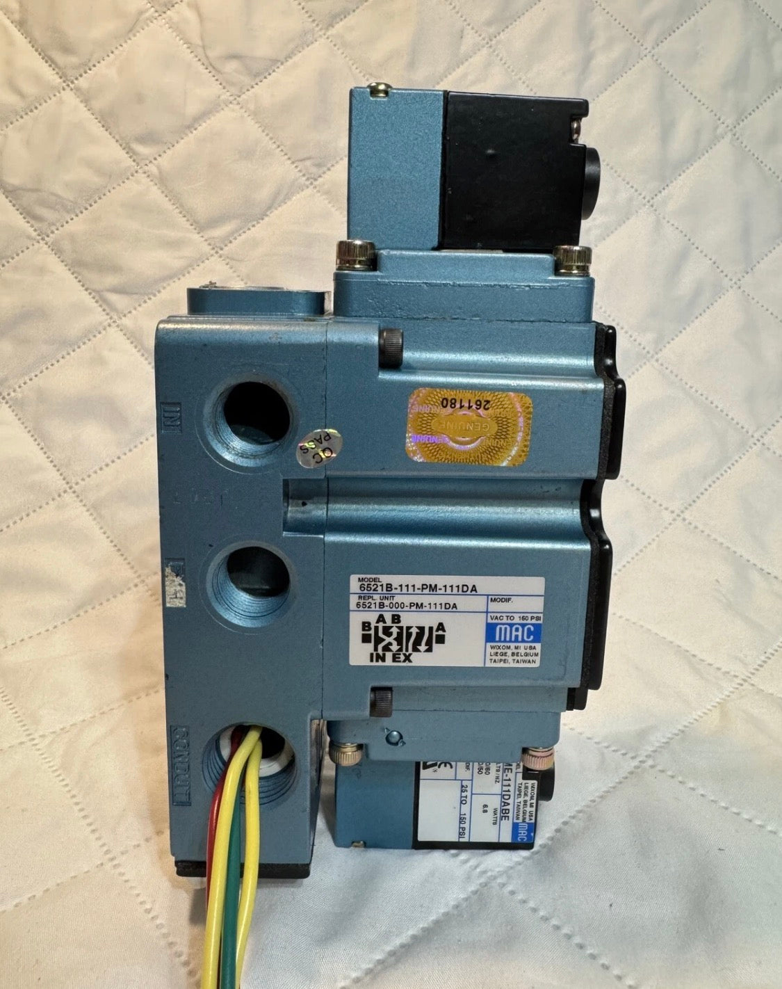 MAC VALVES INC. 6521B-111-PM-111DA VALVE NEUMÁTICS PME-111DABE 120V 6.8 Watts