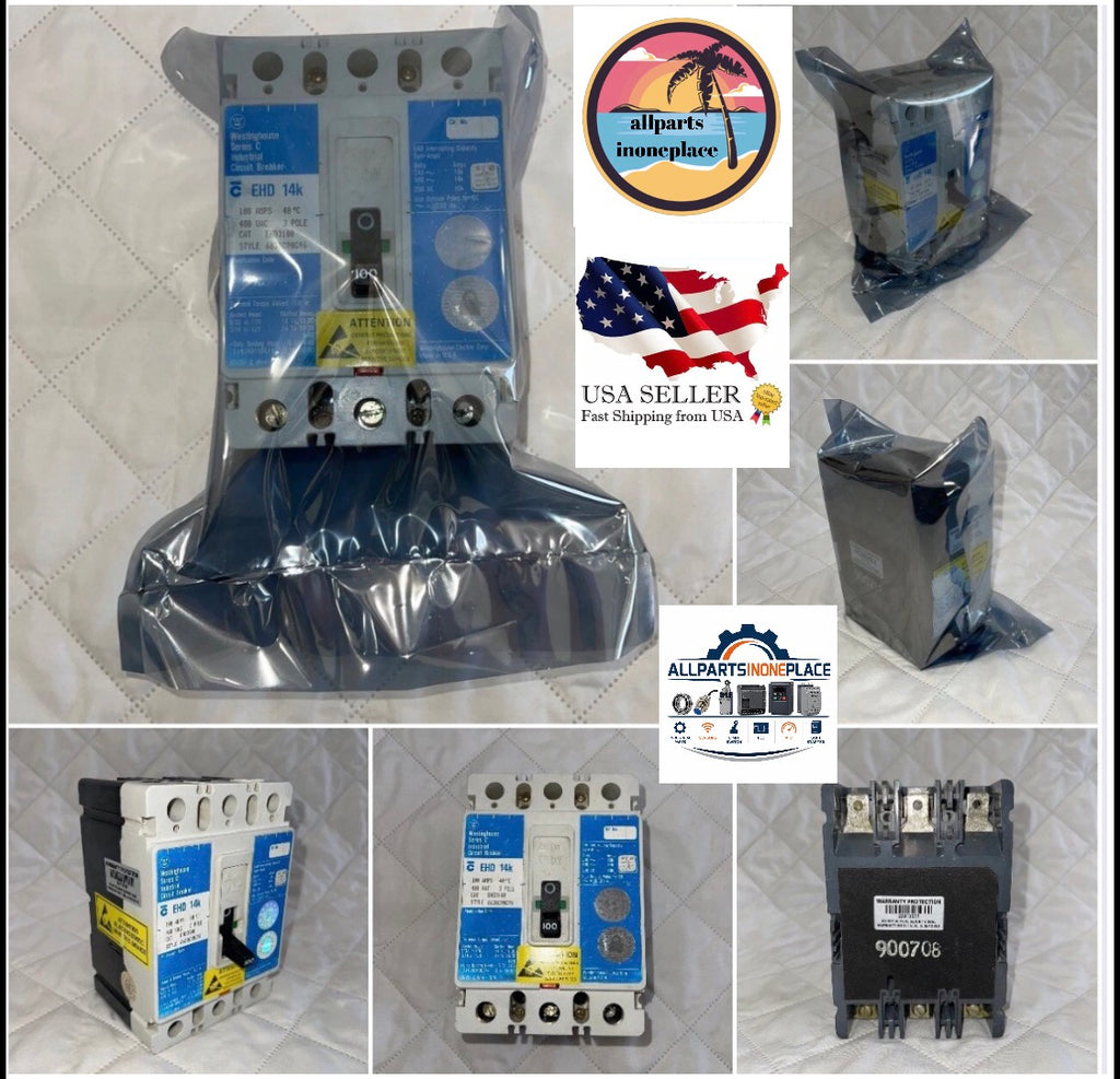 Westinghouse EHD3100 100 Amp 3 Pole 480 SNT1RP08K 120 Shunt Trip Circuit Breaker
