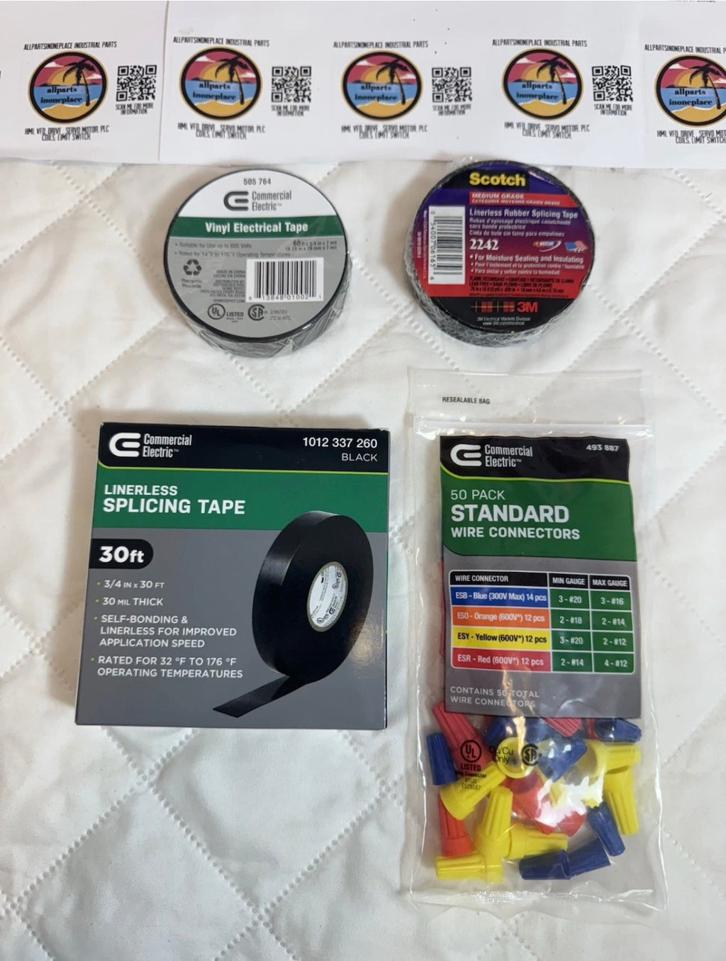 4 Pcs Kit Commercial Electric Linerless Splicing Tape 3/4 I X 30 Ft 30 Mil THICK