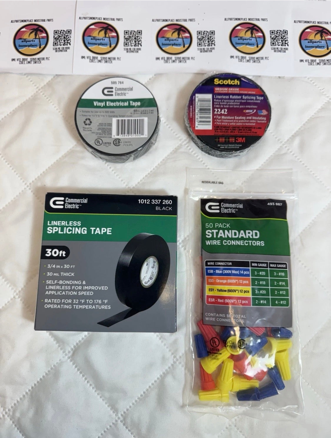 4 Pcs Kit Commercial Electric Linerless Splicing Tape 3/4 I X 30 Ft 30 Mil THICK