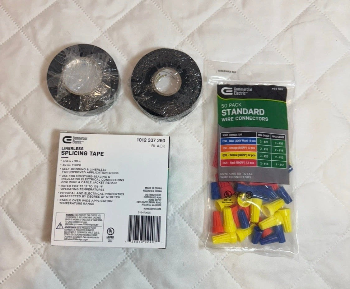 4 Pcs Kit Commercial Electric Linerless Splicing Tape 3/4 I X 30 Ft 30 Mil THICK