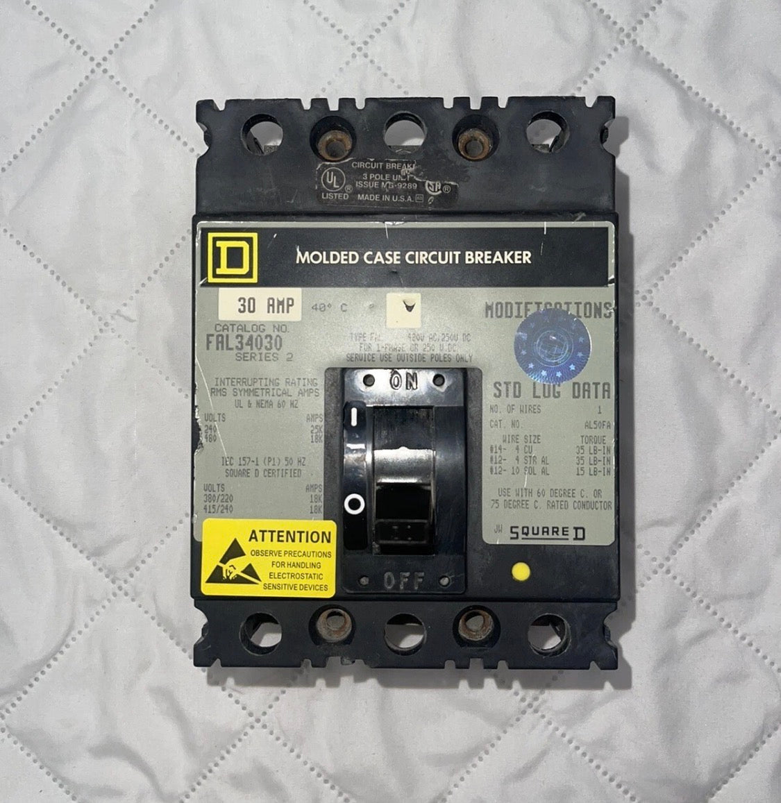 SCHNEIDER ELECTRIC FAL34030WB  FAL34030WB USED TESTED CLEANED SEALED SQUARE D