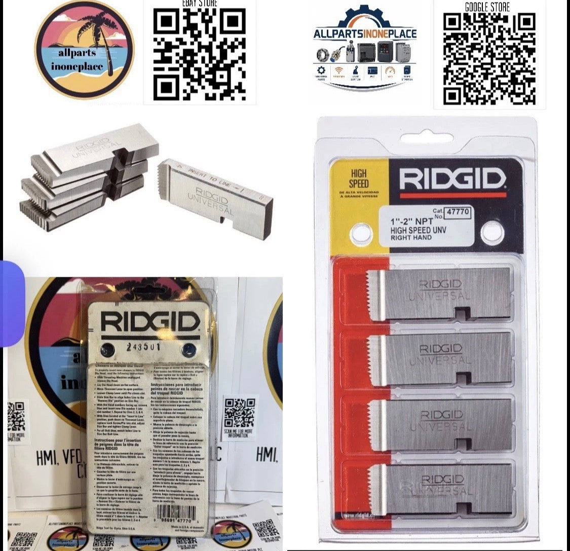 Ridgid 47770 1" - 2" - 11 1/2 NPT Universal Dies High Speed RH