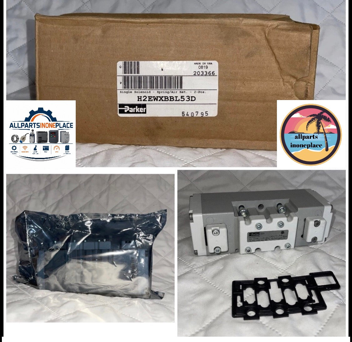 PARKER Single SOLENOID Pring AIR RET 2 POS H2EWXBBL53D 120V 145 Psi