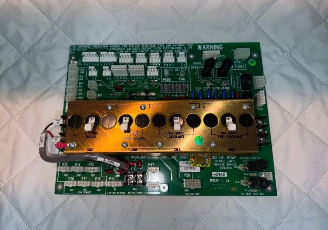 HAAS CNC POWER SUPPLY BOARD 65-4077J REV. A 10A & 15A 115V 230V TSC COOLANT