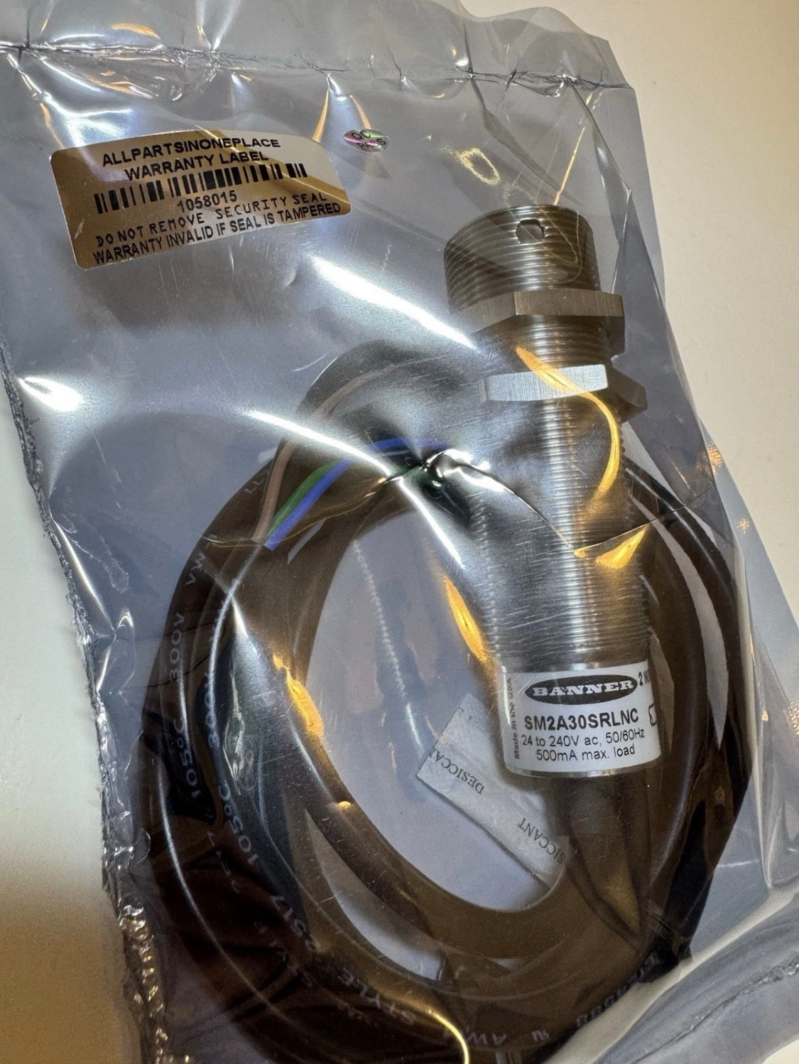 1PC BANNER ENGINEERING SM2A30SRLNC Photoelectric Sensor, Receiver, 150m, 24-240