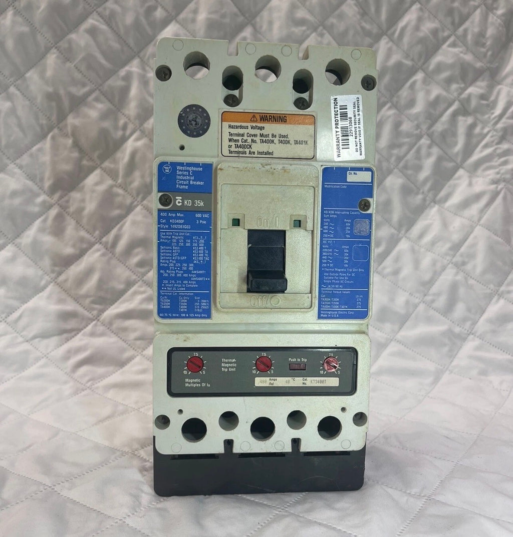 HKD3400F Cutler Hammer Circuit Breaker with KT3400T Trip Unit Priority Mail