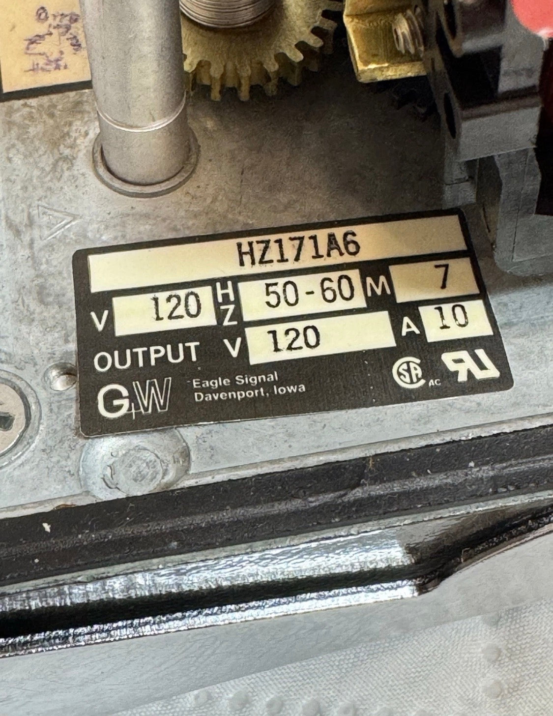 EAGLE SIGNAL CONTROLS TIMERS HZ171A6 UNMP Time Range 0/12 Seconds 120 Vac