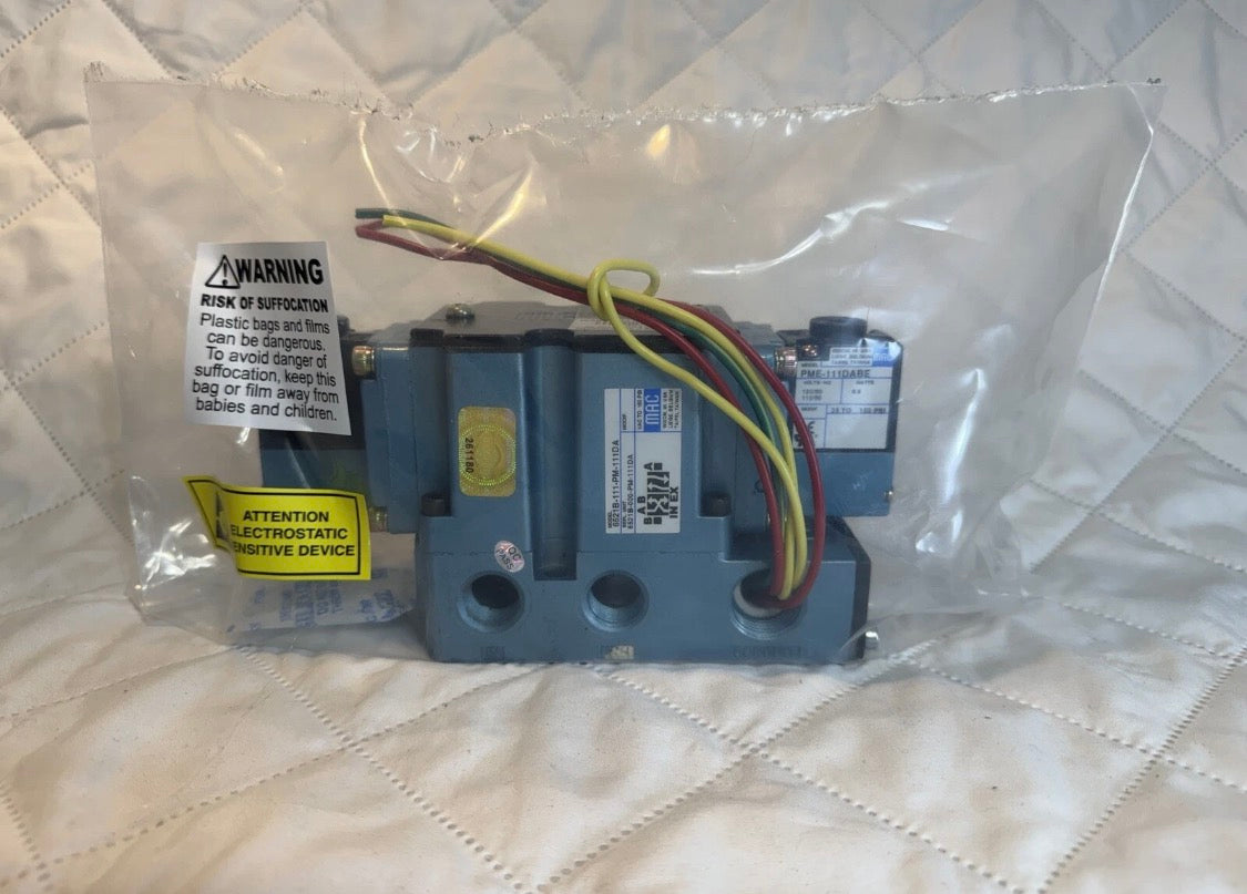 MAC VALVES INC. 6521B-111-PM-111DA VALVE NEUMÁTICS PME-111DABE 120V 6.8 Watts