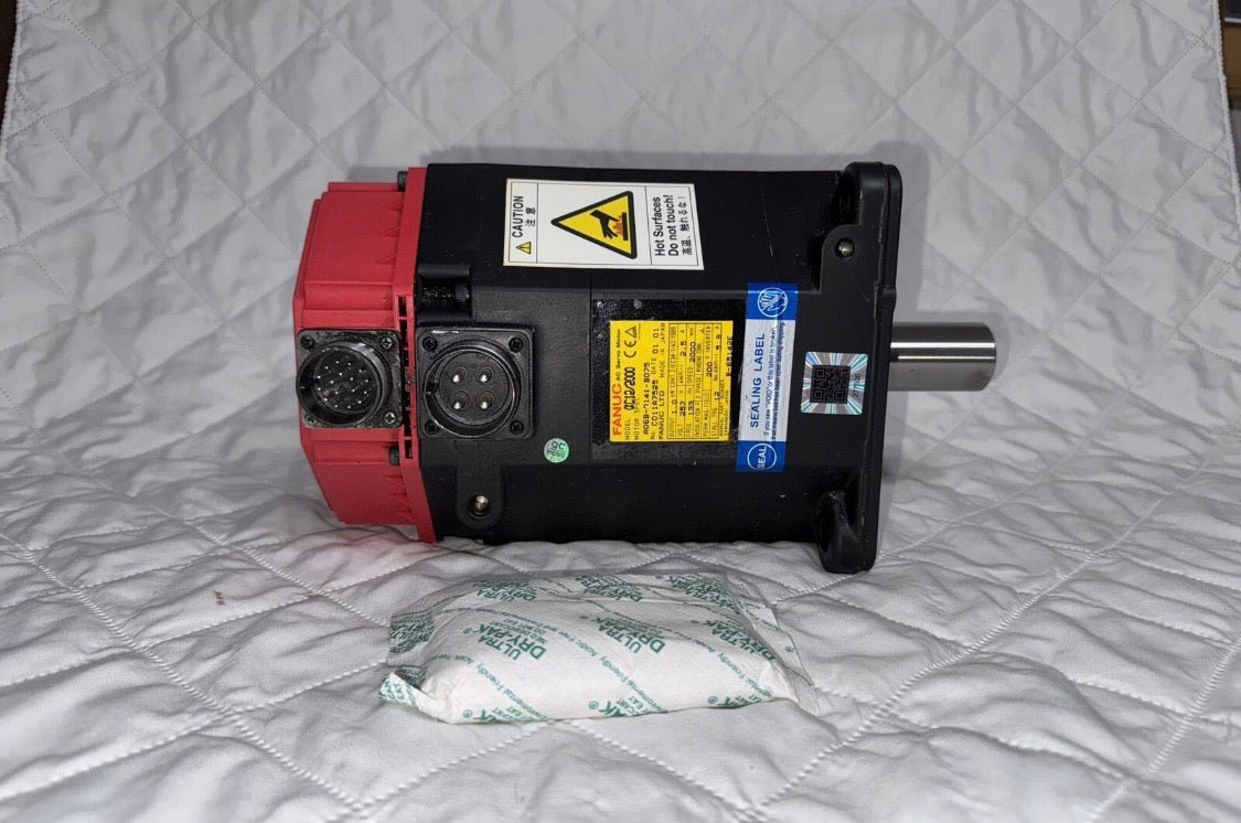 Fanuc A06B-0141-B075 AC MOTOR AC12/2000 1.0 Kw 2.5 A 257V B-65142E