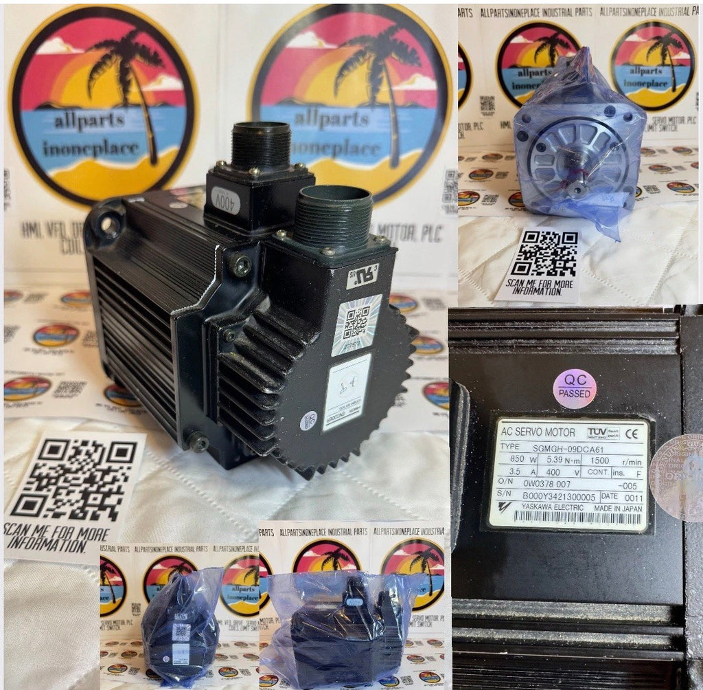 YASKAWA SGMGH-09DCA61 AC SERVO MOTOR SGMGH09DCA61 850 W 5.39 N-m 1500 RM 400 V