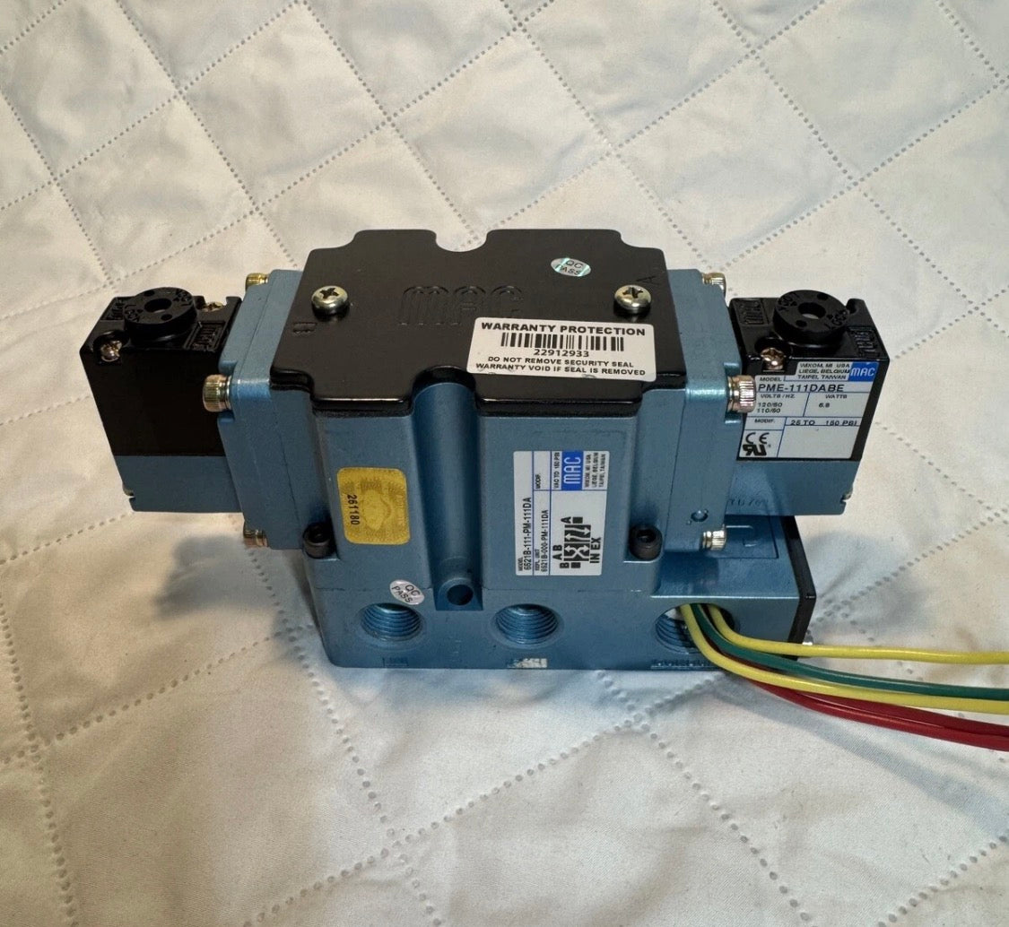 MAC VALVES INC. 6521B-111-PM-111DA VALVE NEUMÁTICS PME-111DABE 120V 6.8 Watts