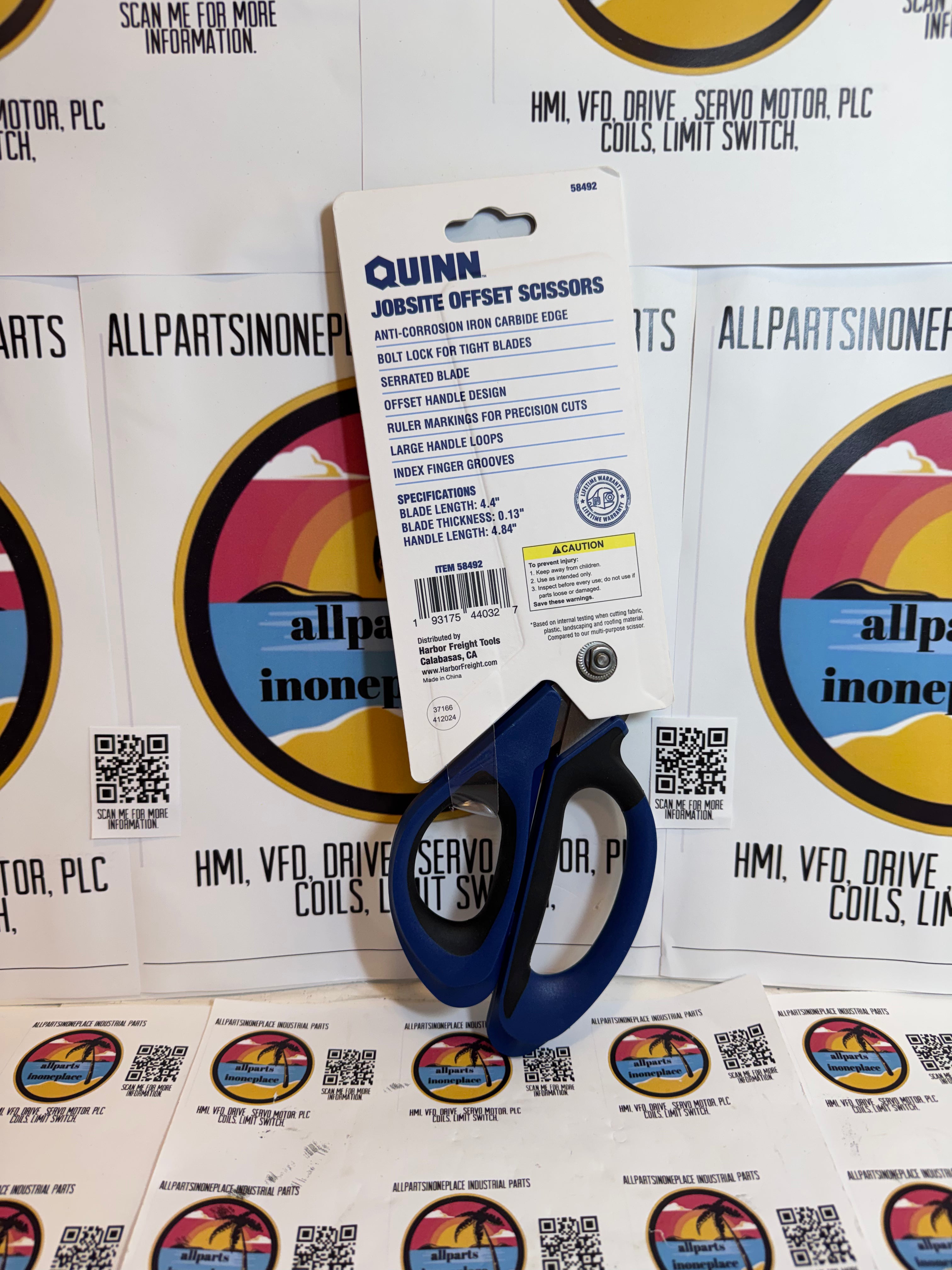 NEW Quinn Jobsite Offset Scissors 4.4" Blade for Landscaping Flooring Roofing